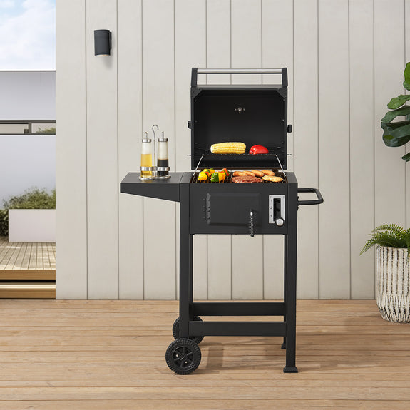 Barbecue / Houtskoolgrill / BBQ Missouri - Incl. Afdekzeil & Zijtafel - Afbeelding 2