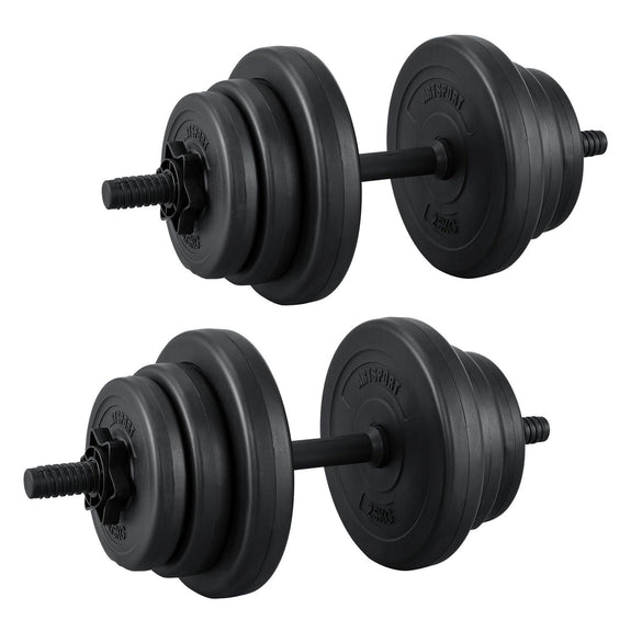 Halterset / Dumbells 20 kg - 2-delig - Zandgevuld - Afbeelding 3
