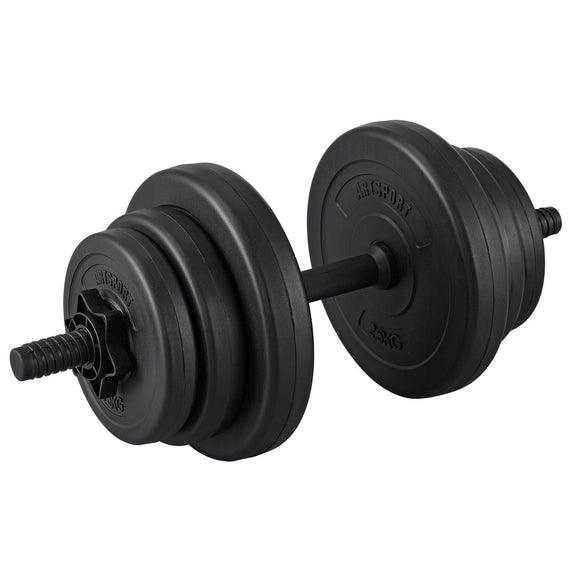 Halterset / Dumbells 20 kg - 2-delig - Zandgevuld - Afbeelding 4