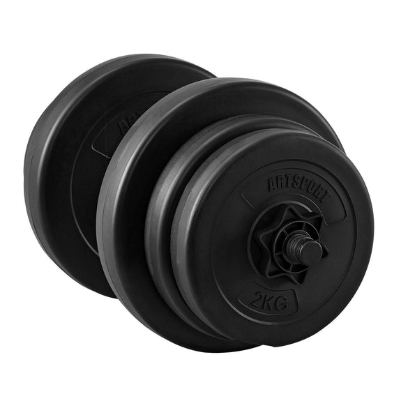 Halterset / Dumbells 40 kg - 2-delig - Zandgevuld - Afbeelding 6