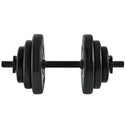 Dumbbellset - Totaal 30kg - 2 stuks - Zwart