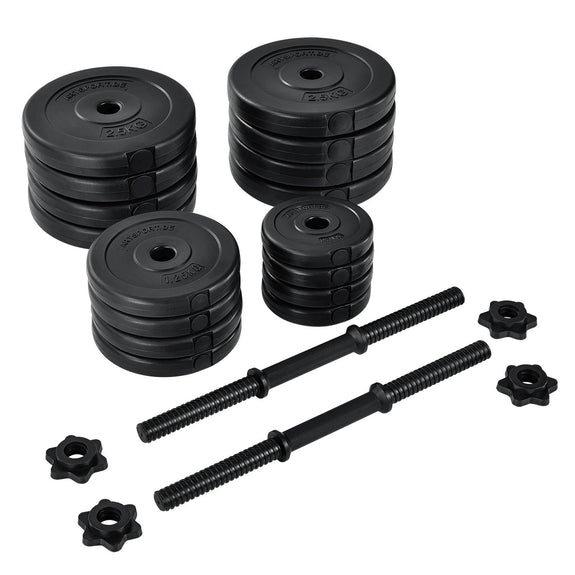 Dumbbellset - Totaal 30kg - 2 stuks - Zwart - Afbeelding 6