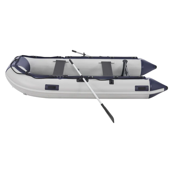 Rubberboot - Opblaasboot - 2 banken - Grijs - Incl. 2 peddels - Afbeelding 2
