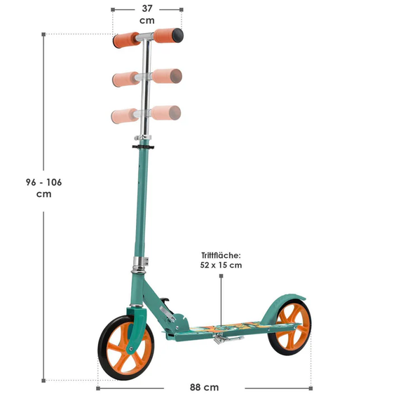 Inklapbare Step / Scooter - Dino - XXL Wielen - Afbeelding 8
