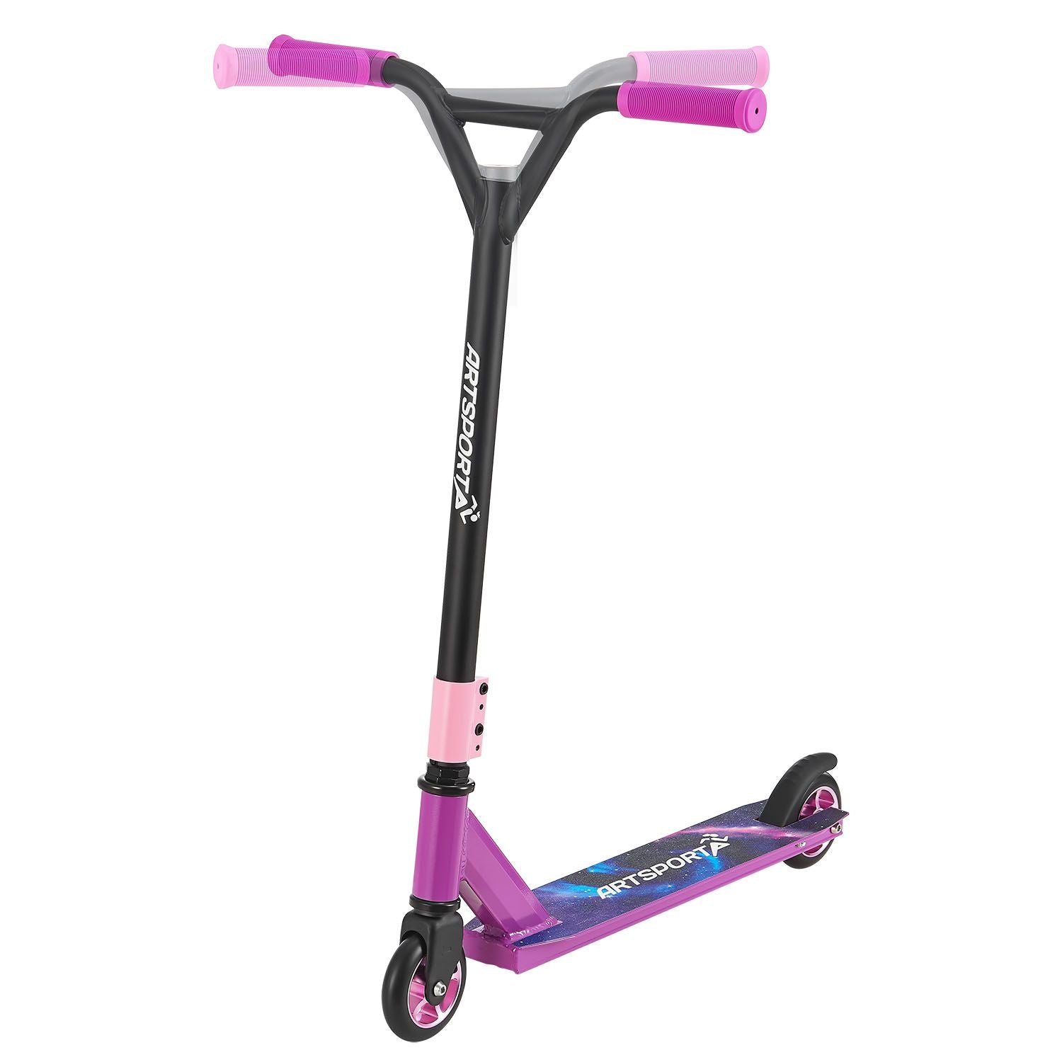 Stuntstep Galactic Cruiser in paars zwart