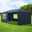 Partytent met zijwanden 3x6 m - blauw
