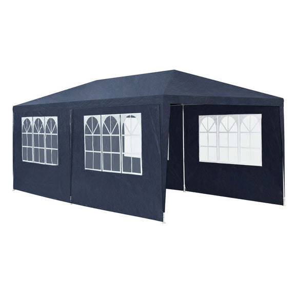 Partytent met zijwanden 3x6 m - blauw - Afbeelding 5