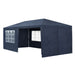 Partytent met zijwanden 3x6 m - blauw