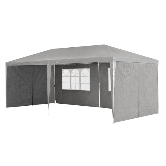 Partytent met zijwanden 3x6 m - grijs - Afbeelding 4