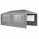 Partytent met zijwanden 3x6 m - grijs