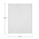 Vliegenhor / Raamhor / Hor - 110 x 130 cm - Wit - Incl. Bevestigingsmateriaal