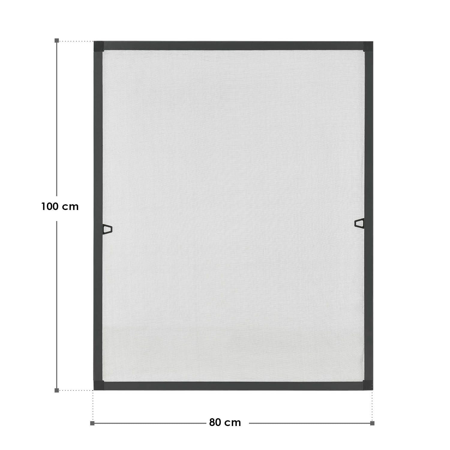 Vliegenhor / Raamhor / Hor - 80 x 100 cm - Zwart - Incl. Bevestigingsmateriaal