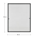 Vliegenhor / Raamhor / Hor - 80 x 100 cm - Zwart - Incl. Bevestigingsmateriaal