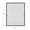 Vliegenhor / Raamhor / Hor - 130 x 150 cm - Zwart - Incl. Bevestigingsmateriaal