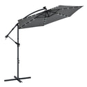 Parasol Brazil - 3,0 m - Incl. LED - donkergrijs