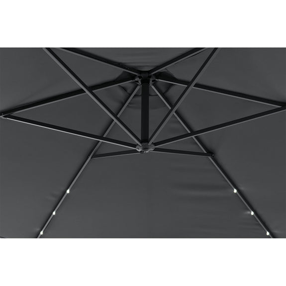Parasol Brazil - 3,5 m - Incl. LED - Donkergrijs - Afbeelding 6