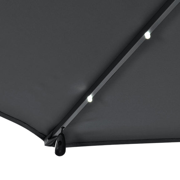 Parasol Brazil - 3,5 m - Incl. LED - Donkergrijs - Afbeelding 7