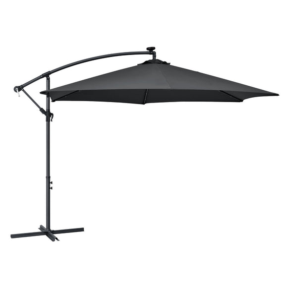 Parasol Brazil - 3,5 m - Incl. LED - Donkergrijs - Afbeelding 9