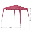 Inklapbare Partytent Vivara - 3 x 3m - Rood