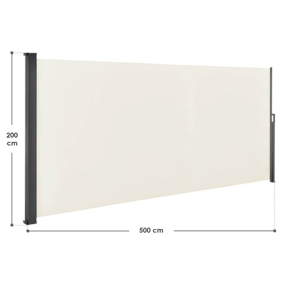 Windscherm / Zonnescherm Dubai - 500 x 200 cm - Beige - Afbeelding 8
