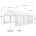 Partytent / Paviljoen Gala - 3 x 6 meter - Wit - Incl. Zijwanden & Toebehoren