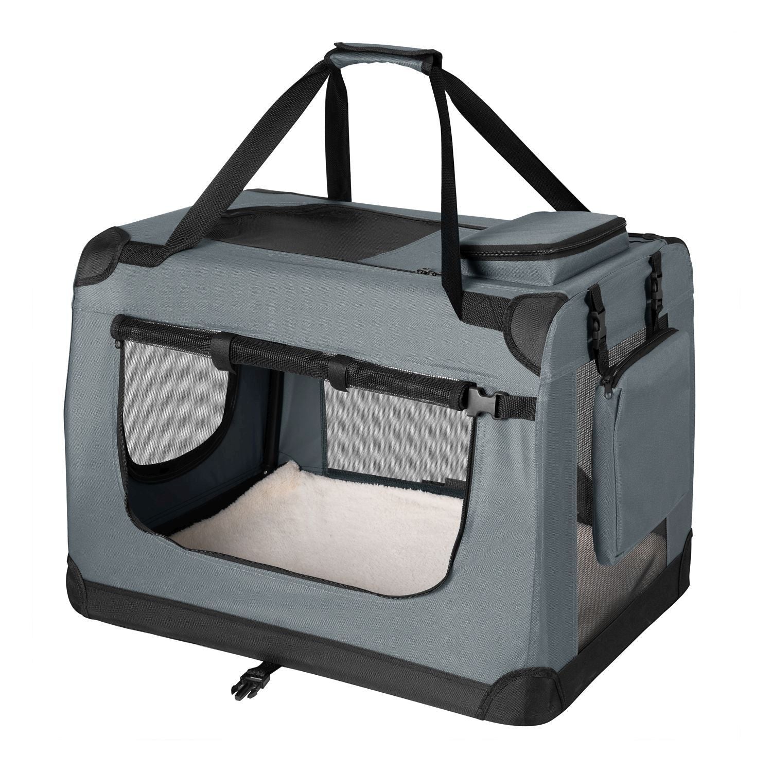 Vouwbare Hondentransportbox / Bench Lassie S - Grijs - 34x50x36 cm