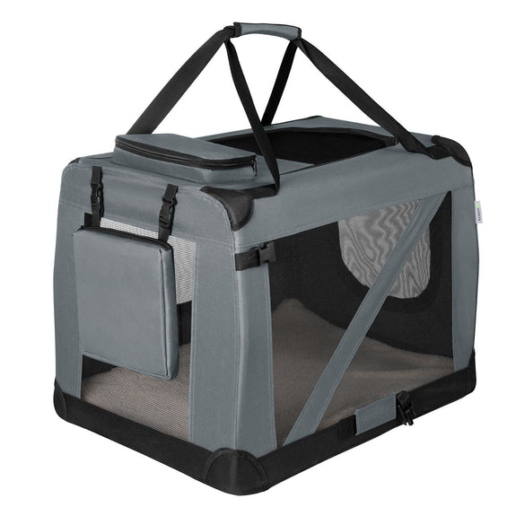 Vouwbare Hondentransportbox / Bench Lassie XL - Grijs - 56 x 81 x 58 cm - Afbeelding 3