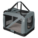 Vouwbare Hondentransportbox / Bench Lassie XL - Grijs - 56 x 81 x 58 cm