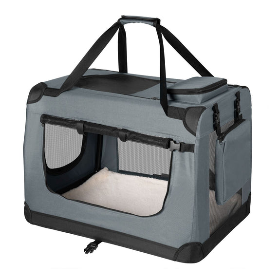 Vouwbare Hondentransportbox / Bench Lassie XL - Grijs - 56 x 81 x 58 cm - Afbeelding 5