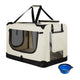 Vouwbare Hondentransportbox / Bench Lassie S - Beige - 34x50x36 cm