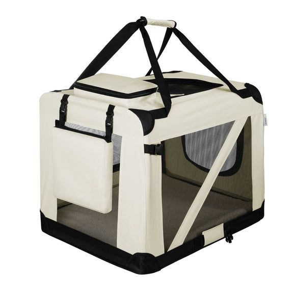 Vouwbare Hondentransportbox / Bench Lassie XL - Beige - 56 x 81 x 58 cm - Afbeelding 3
