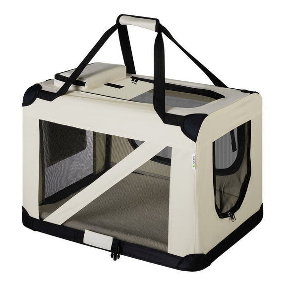 Vouwbare Hondentransportbox / Bench Lassie XL - Beige - 56 x 81 x 58 cm - Afbeelding 4