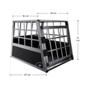 Aluminium hondentransportbox - M