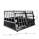 Hondentransportbox aluminium- L/X