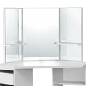 Schminktafel / kaptafel Nova - Wit - Incl. spiegel & LED Lampen