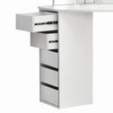 Schminktafel / kaptafel Nova - Wit - Incl. spiegel & LED Lampen
