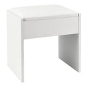 Houten Kaptafelkruk / Kruk Melly - Wit - 40 x 30 x 43 cm