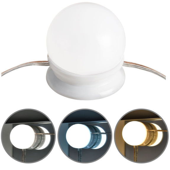 Schminktafel / kaptafel Bella - Wit - Incl. Spiegel & LED Verlichting - Afbeelding 10
