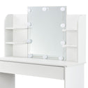 Schminktafel / kaptafel Bella - Wit - Incl. Spiegel & LED Verlichting