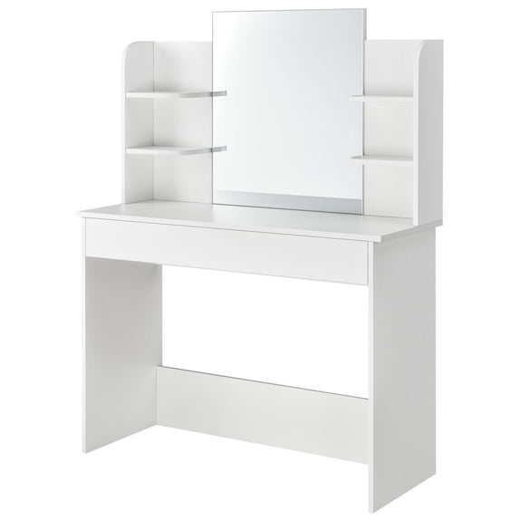 Schminktafel / kaptafel Bella - Wit - Incl. Spiegel & LED Verlichting - Afbeelding 6