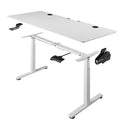 Elektrisch Verstelbaar Bureau / Sta Zit Bureau - 140 x 60 cm - Wit