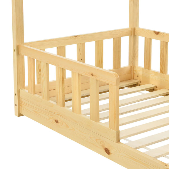 Kinderbed Marli - 80 x 160 cm - Houtkleur - Afbeelding 5