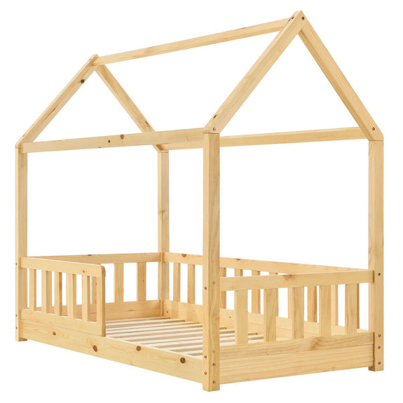 Kinderbed Marli - 80 x 160 cm - Houtkleur - Afbeelding 1