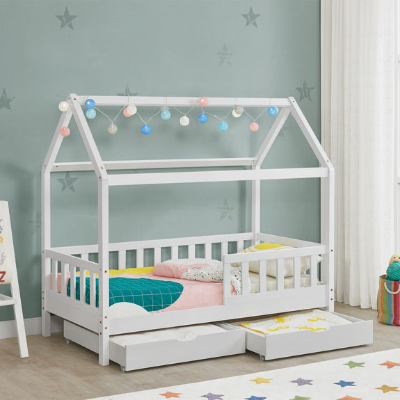 Kinderbed Marli - 80 x 160 cm - Wit - Incl. lades - Afbeelding 2