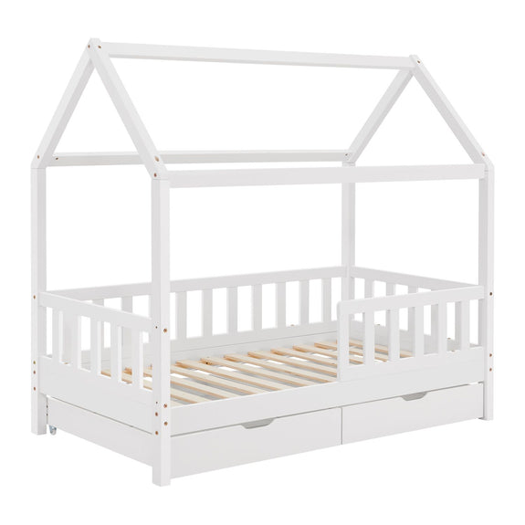 Kinderbed Marli - 80 x 160 cm - Wit - Incl. lades - Afbeelding 4
