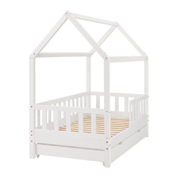 Kinderbed Marli - 80 x 160 cm - Wit - Incl. lades - Afbeelding 7