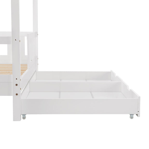 Kinderbed Marli - 80 x 160 cm - Wit - Incl. lades - Afbeelding 9