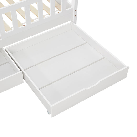 Kinderbed Marli - 80 x 160 cm - Wit - Incl. lades - Afbeelding 10