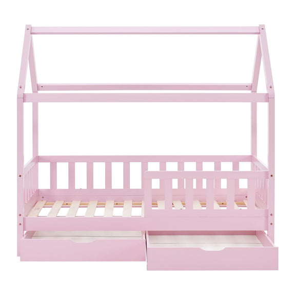 Kinderbed Marli - 80 x 160 cm - Roze - Incl. lades - Afbeelding 9
