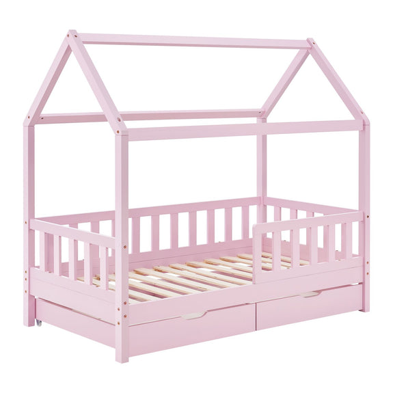 Kinderbed Marli - 80 x 160 cm - Roze - Incl. lades - Afbeelding 10